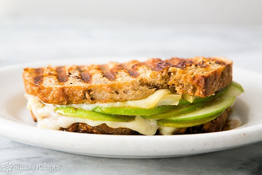 Gruyère, apple, and fig jam panini