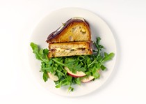Gruyère grilled cheese with apple salad