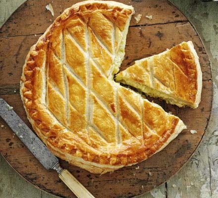 Gruyère, leek and potato pie