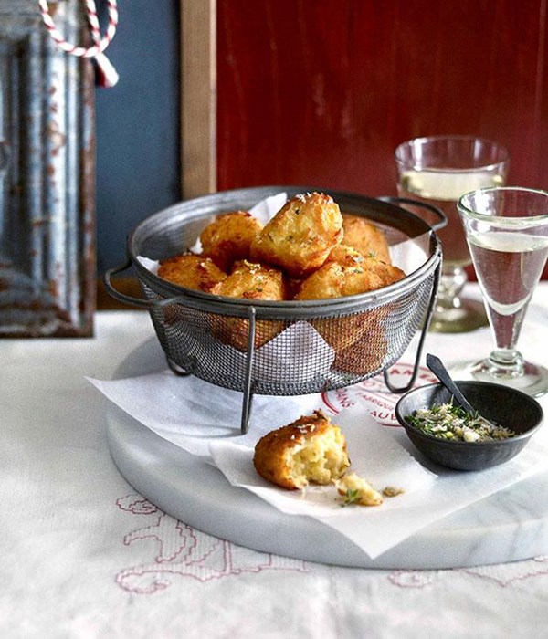 Gruyère, parsnip and thyme beignets