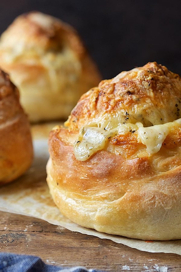 Gruyère-stuffed crusty loaves