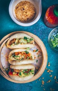 Gua bao with sweet potato 'belly'