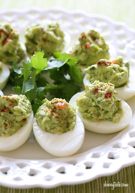 Guacamole deviled eggs