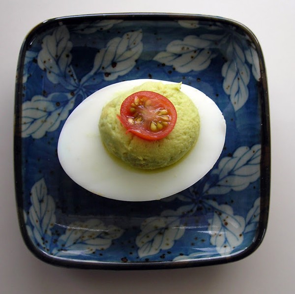 Guacamole deviled eggs