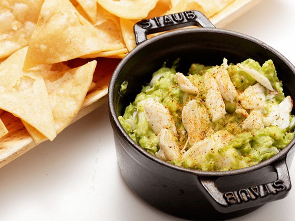 Guacamole with Old Bay and crab