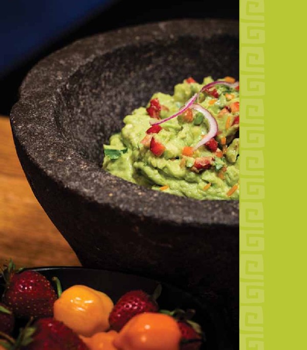 Guacamole with strawberries and habanero