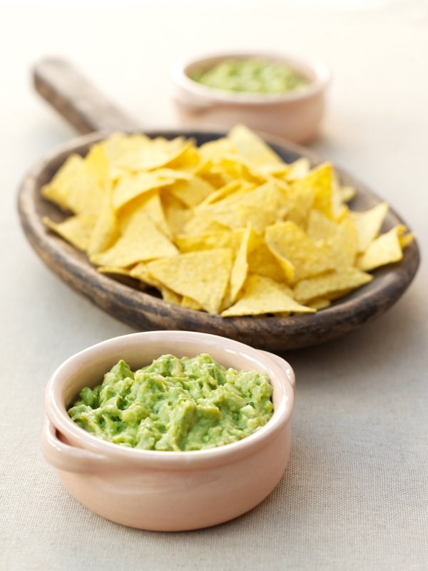 Guacamole with tortilla chips