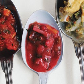 Guajillo and tomatillo salsa