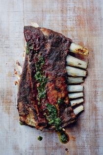 Guajillo-glazed lamb ribs