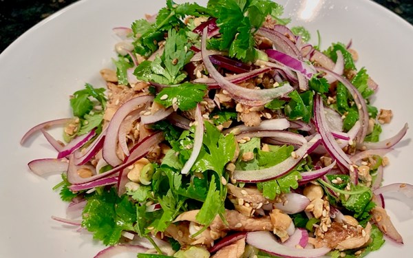 Guangxi-style smoked trout salad