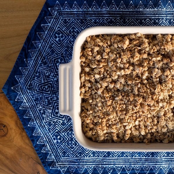 Guava, apple & nutmeg crumble [Bobbie Garbutt]