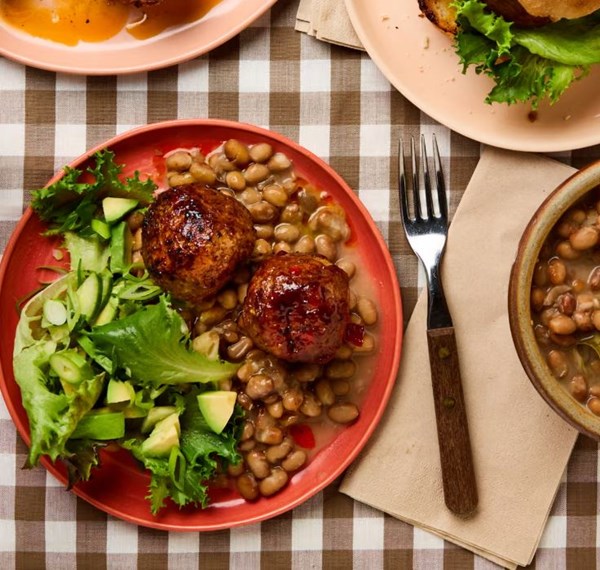 Guava, curry & chile meatballs