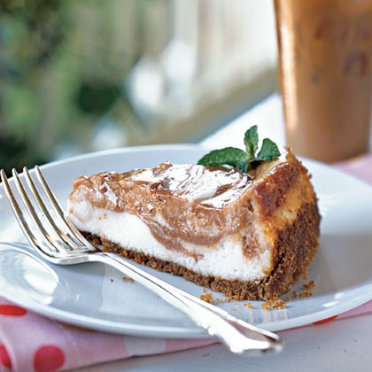 Guava-swirled cheesecake