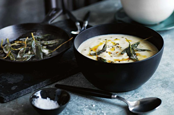 Guillaume Brahimi's celeriac velouté with sage brown butter