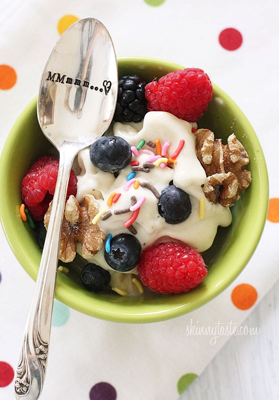 Guiltless banana ice cream