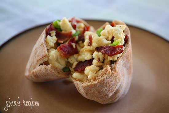 Guiltless egg and bacon sandwich