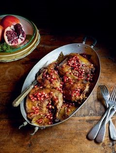 Guinea hen with pomegranate (Farona alla melagrana)
