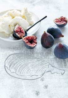 Guinness baked ham with fig and ricotta salad