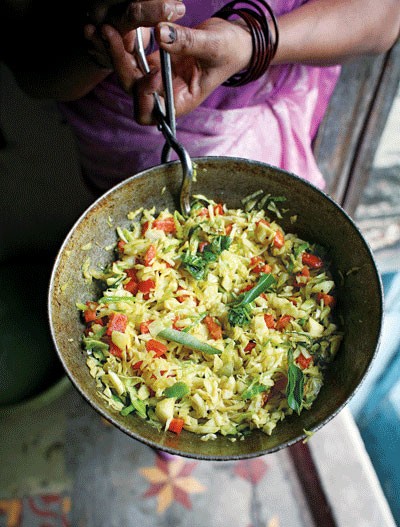 Gujarati cabbage (Kobi nu shaak)