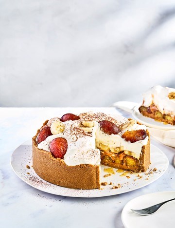 Gulab jamun banoffee pie