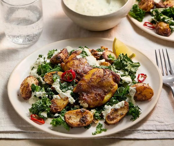 Gunpowder chicken traybake