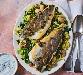 Gut-friendly beans & seabass