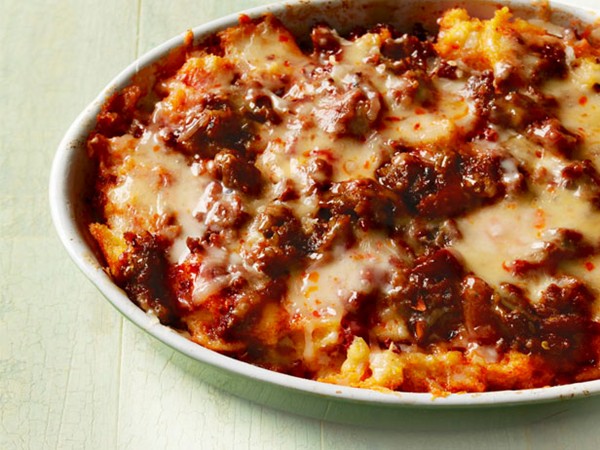 Guy Fieri's chorizo and polenta lasagna