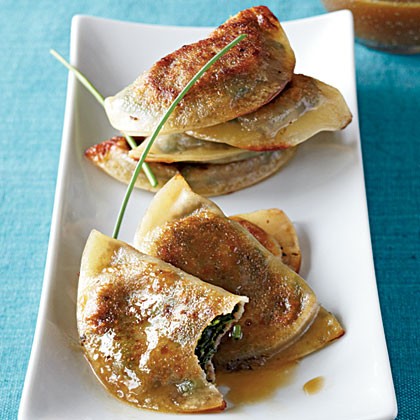 Gyoza with soy-citrus sauce