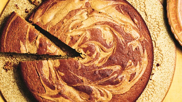 Gyulshah's tahini swirl cake