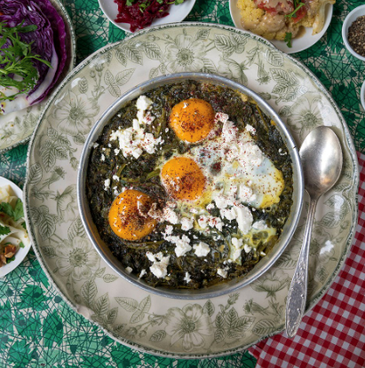HaBasta's greens & eggs