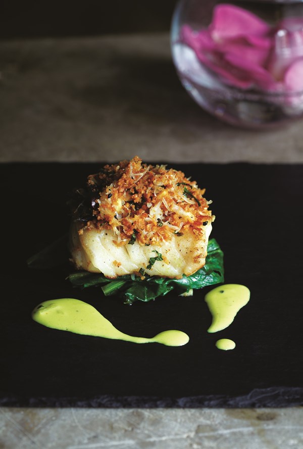 Haddock with crab and kokum crust
