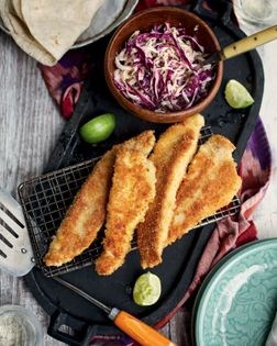 Haddock with shiitake mushrooms and black-eyed pea ragù