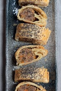 Haggis & sweet potato sausage rolls
