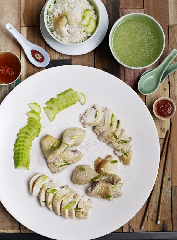 Hainanese chicken with ginger rice