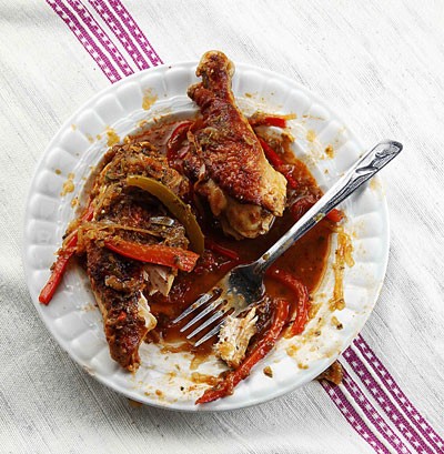 Haitian stewed chicken (Poulet Creole)