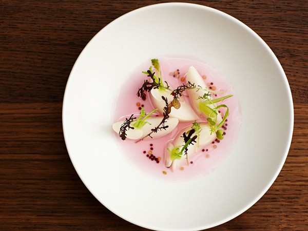 Hakurei turnips with mustard broth