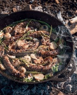 Hakurei turnips with sweet Italian sausage, Parmesan & vincotto