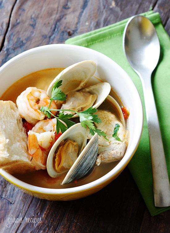 Halibut and shellfish soup