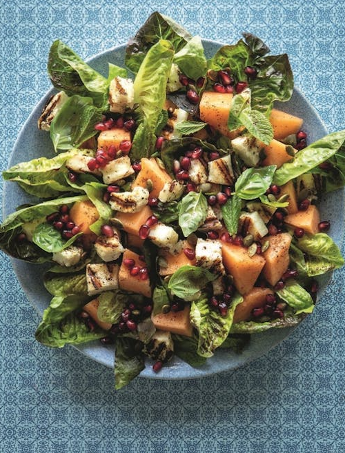 Halloumi & melon salad