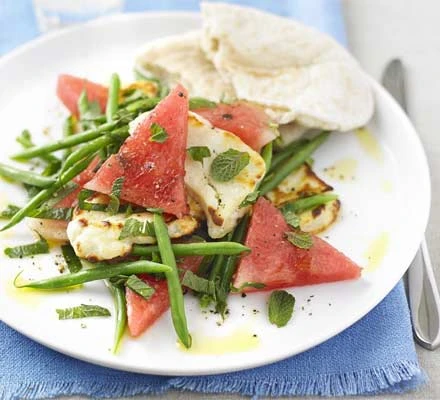 Halloumi & watermelon salad