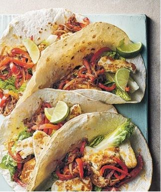 Halloumi fajitas