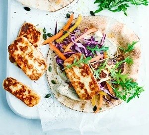 Halloumi flatbreads