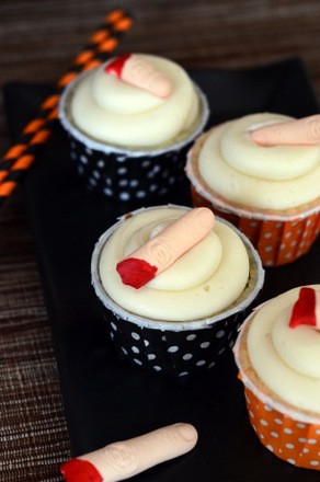 Halloween confetti cupcakes