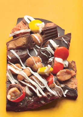 Halloween peanut butter and toffee candy bark