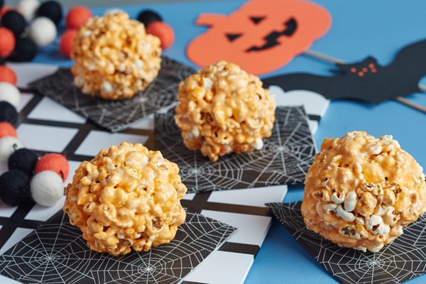 Halloween popcorn balls