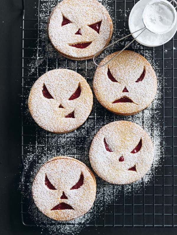 Halloween wicked cookie sandwiches