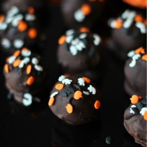Halloween-y Oreo truffles