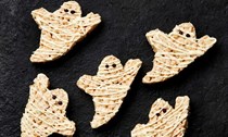 Halva and white chocolate Rice Krispies ghosts