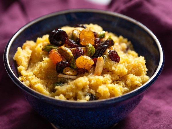 Halva with spice dried fruit and nuts