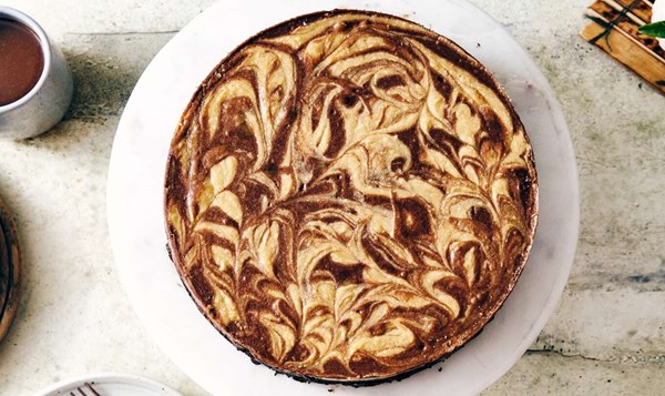 Halvah swirl cheesecake